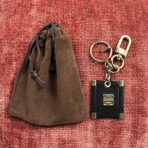 GIVENCHY 4G Key Ring Bag Charm Gold Tone